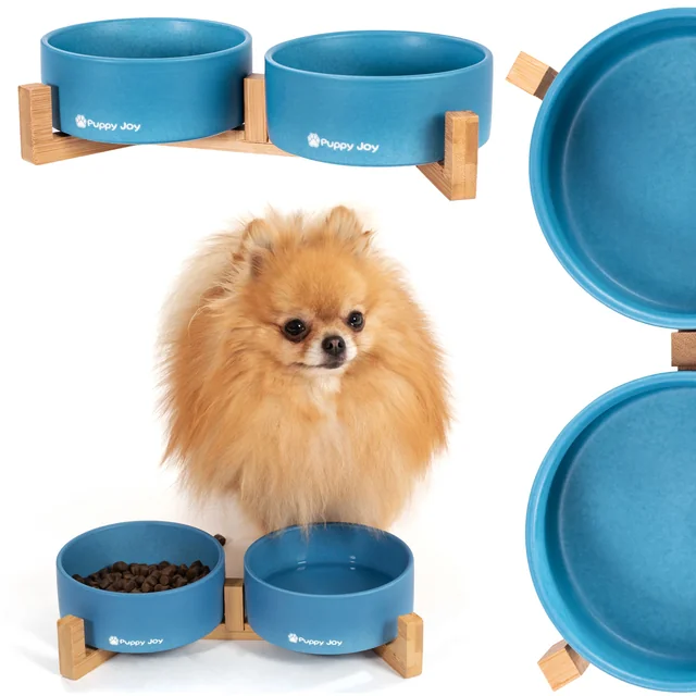 Blue Ceramic Bowls for Dogs or Cats