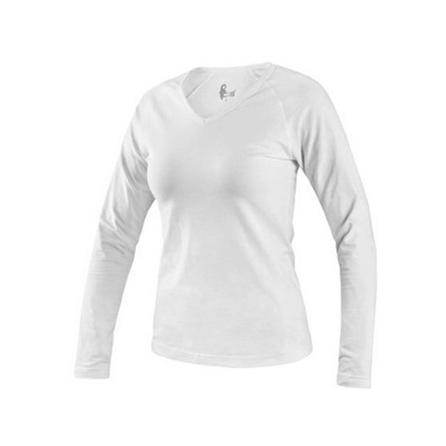 T-shirt CXS MARY, women's, V-neck, long sleeves, white, sizeXS - CN-1620-121-100-91