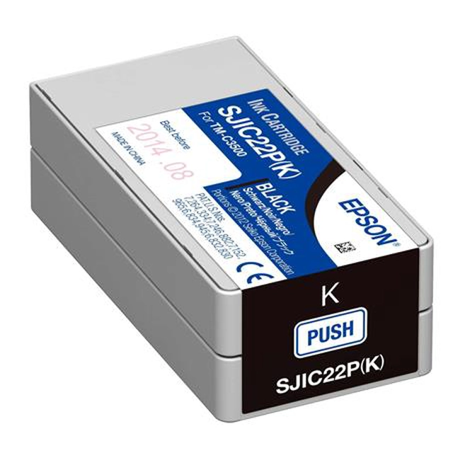 S020601 Ink Cartridge for Colorworks C3500 Printer, EPSON Black, 32.6 ml