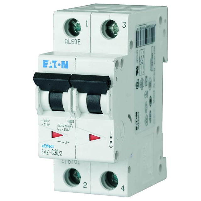 Series circuit breaker 15kA 2-biegunowy FAZ-C20/2