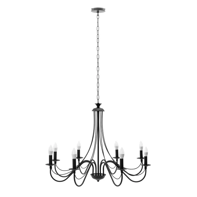 Rustic Hanging Ceiling Lamp APP648-8CP Black