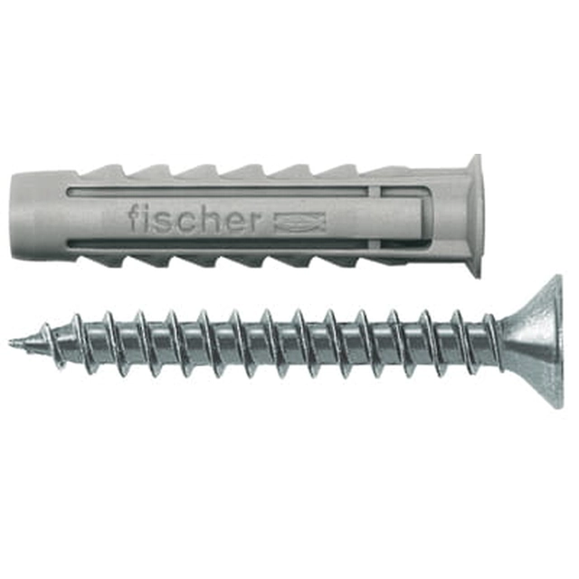 Expansion plug with collar Fischer SX 8 x 40 + screw - package 40szt.Article no. 70022