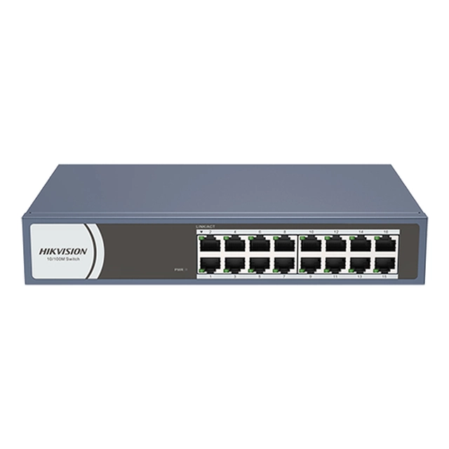 Switch 16 ports 10/100 Mbps, RJ45 - HIKVISION DS-3E0116R-O