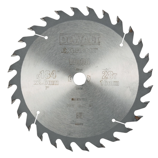 Saw blade for portable saws DeWalt 184x16x28T DT4031-QZ