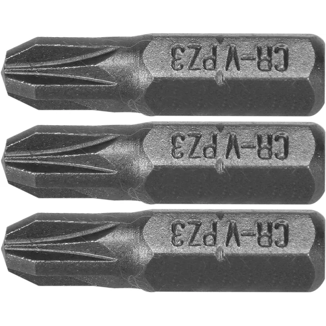 Tip Bit for Screwdrivers Drills PZ3 x 25 STHOR 3 Pieces