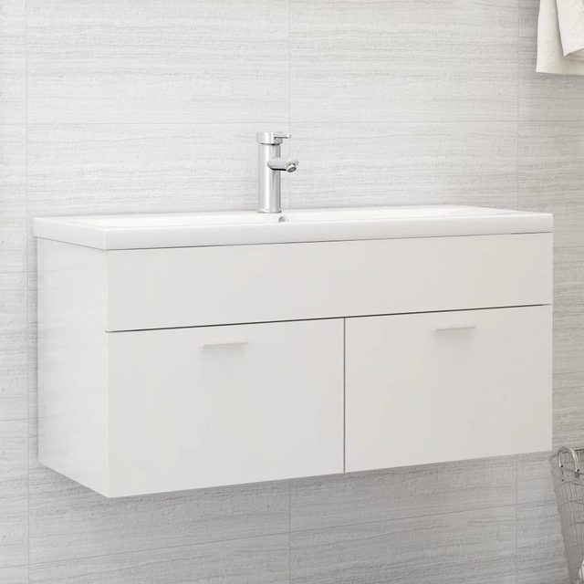 Lumarko Cabinet for a washbasin, white, high gloss, 100x38.5x46 cm