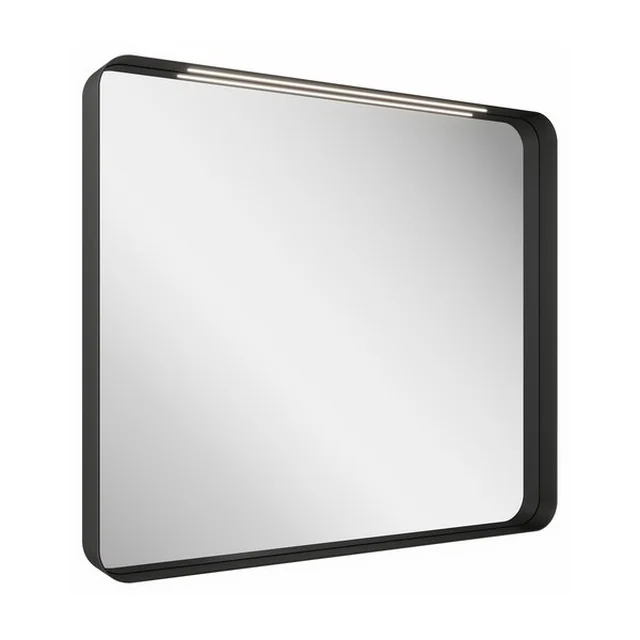 Mirror with LED lighting Ravak Strip I, 800x700 black