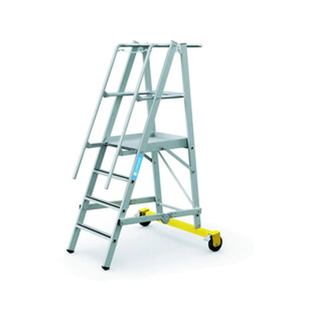 Zarges 4-degree rolling step ladder warehouse ladder