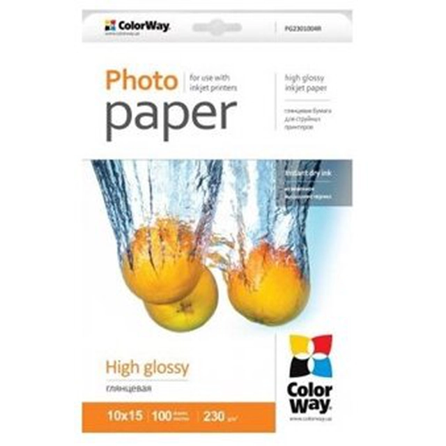 ColorWay Photo Paper High Gloss, 230 g / m, 10x15, 100 sheets