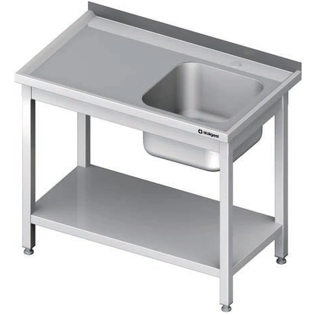 1-bowl sink table(P), with a shelf 1500x600x850 mm welded
