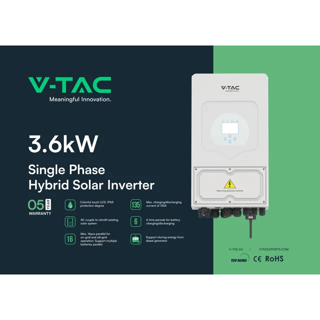 1-FAZOWY INVERSOR HÍBRIDO SUN-3.6K-SG03LP1-EU CONECTOR / FUERA DE RED CON ENERGÍA 3,6kW