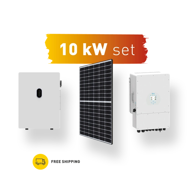 10 kW SAULES KOMPLEKTS — DEYE, BATTERLUTION, LEAPTON — zemspriegums