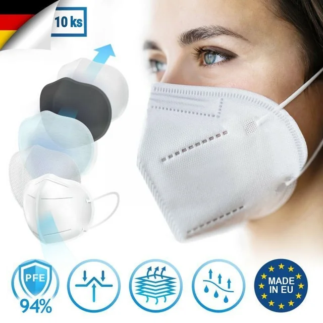 10 pcs - Masque de protection Virshields® FFP2