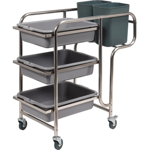 100kg waiter's trolley with 5 YATO containers