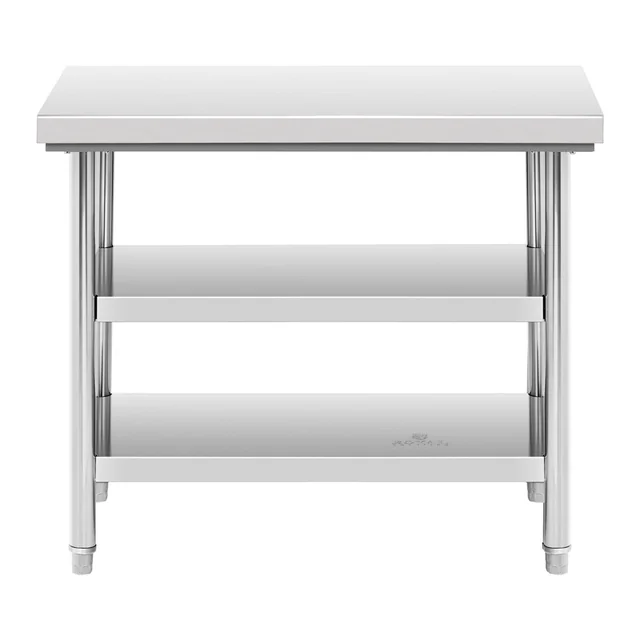 100x60cm catering table with 2 shelves