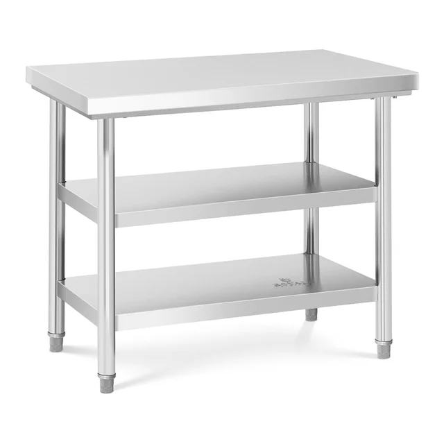 100x70cm catering table with 2 shelves