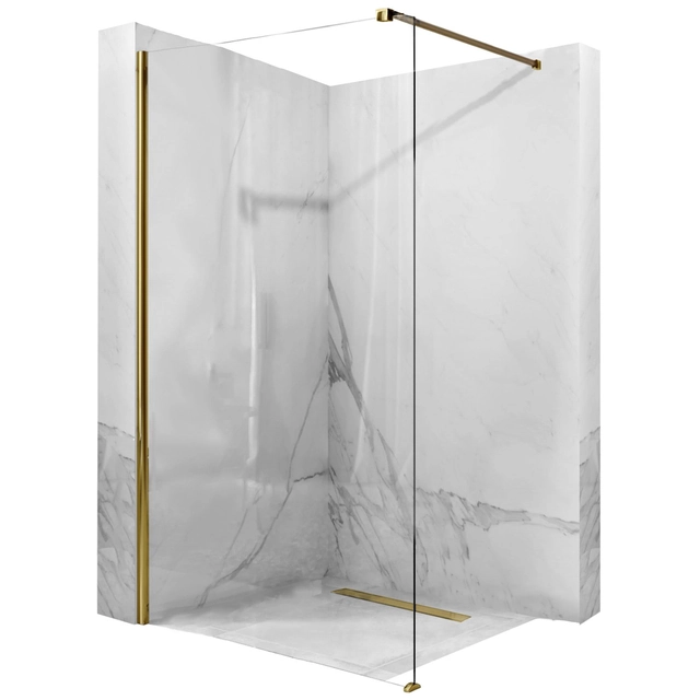 Rea Aero shower wall Gold 90 Walk In