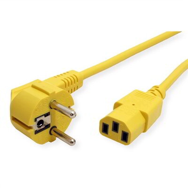 ROLINE Power cable, Schuko - IEC320 C13, yellow, 1.8 m