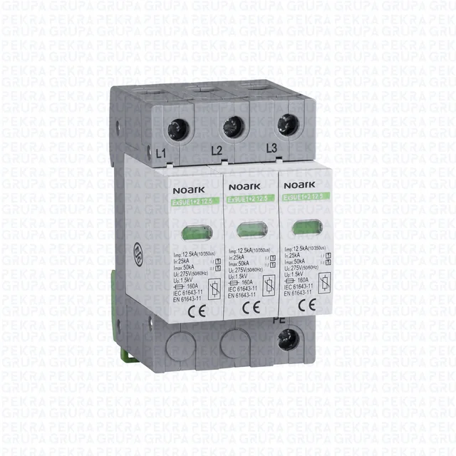 111759 Ex9UEP1+2 6.25 3P 1000 EU-overspanningsafleider type I+II 1000V DC