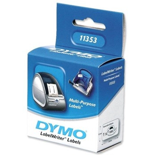 11353 DYMO multifunctional paper labels 24x12mm, white (pack of 1000 labels)