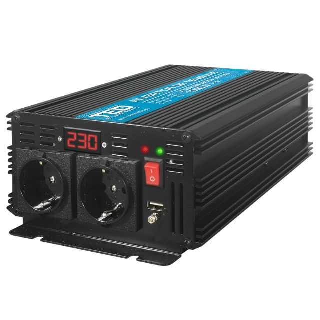 12V kuni 230V 1500W puhas siinuslaine muundur, TED000385