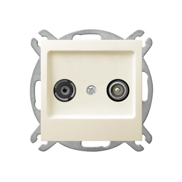 Antenna socket box Ospel GPA-14GP/m/27 AS White Plastic