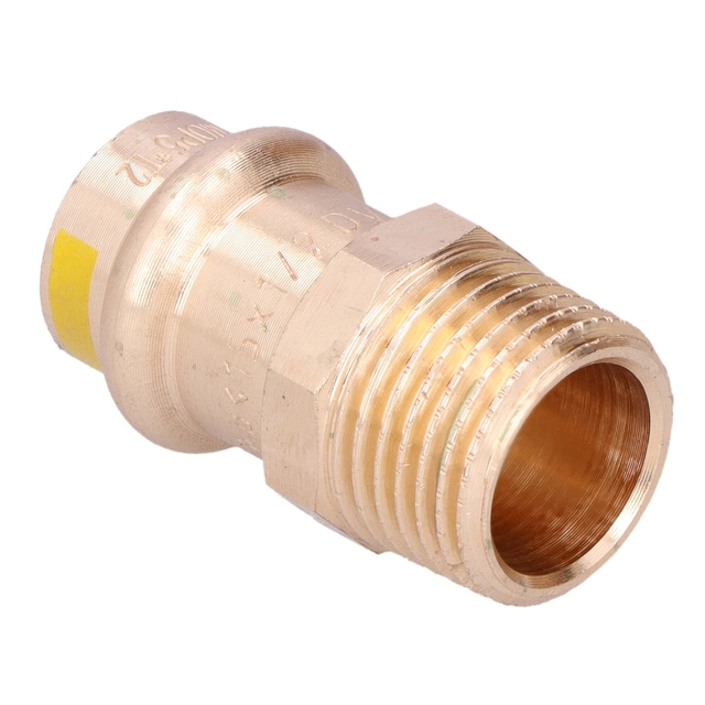 Adapter nipple, external thread,15 x 1/2 bronze B Press Gas