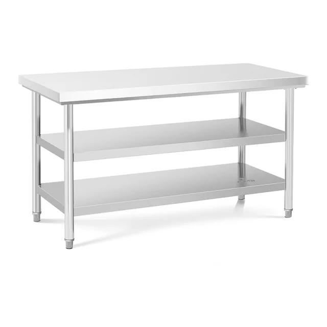 150x70cm catering table with 2 shelves