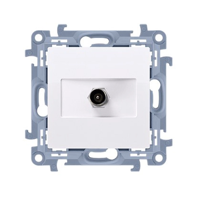 Single terminal antenna socket (module).For individual installations, white Simon10