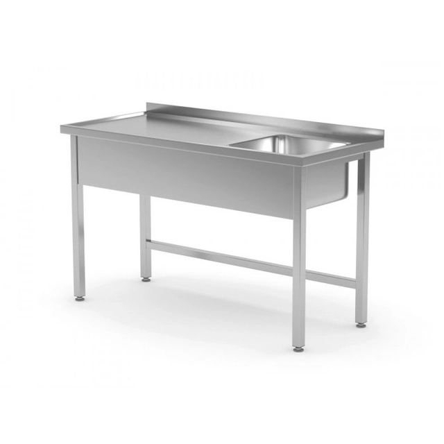 Table with a sink without a shelf - chamber on the right 1400 x 700 x 850 mm POLGAST 211147-P 211147-P