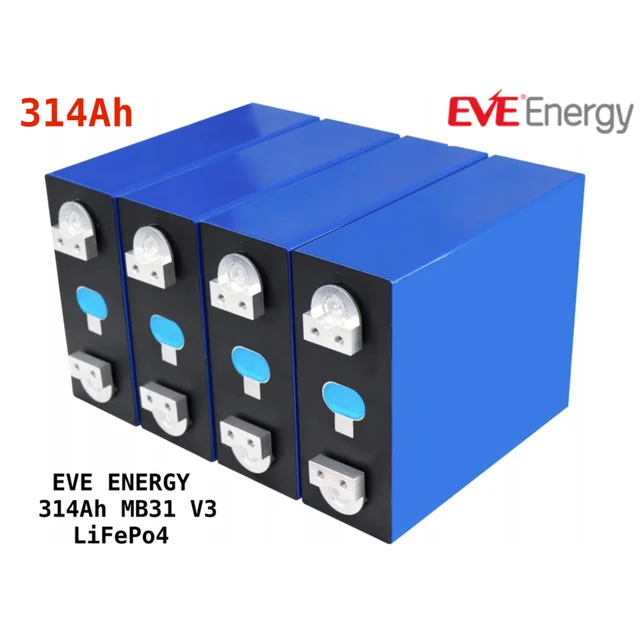 16 бр. клетъчна батерия 314Ah EVE Energy m.MB31 V3 LiFePO4 8000 цикли