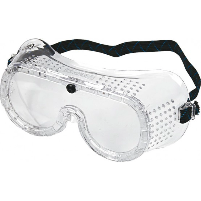 Safety goggles with rubber