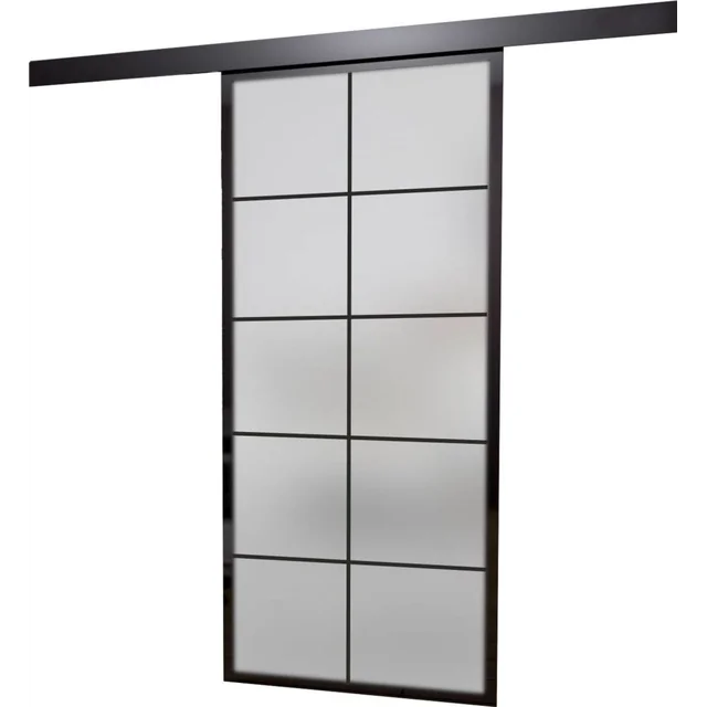 SLIDING DOORS 1000X2100 ALUMINUM BLACK SATIN (10 FIELDS)