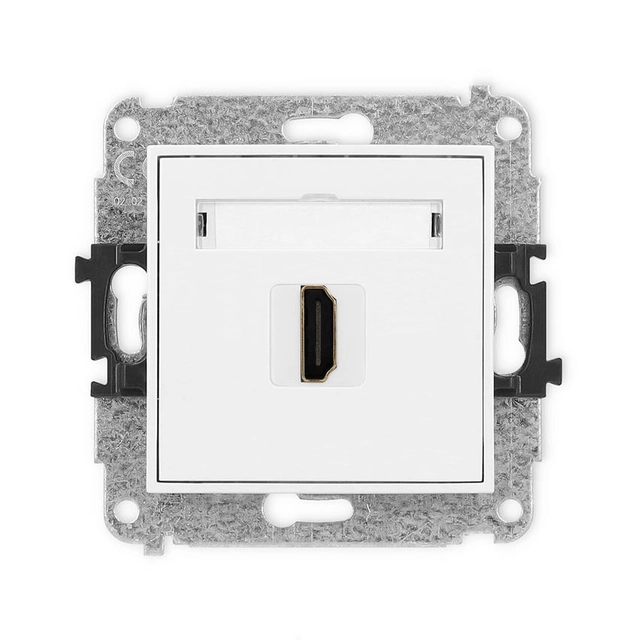 Single HDMI jack mechanism 2.0 white matt 25MHDMI-3 Carlik Mini