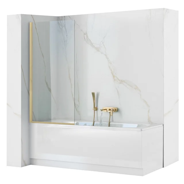 Rea Elegant Gold Brushed Screen 70 Bathtub Screen