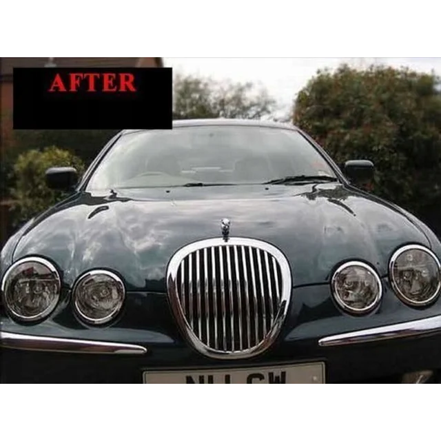 1999-2008 JAGUAR S-TYPE S TYPE - Chrome strips on the grill, chrome on the grille