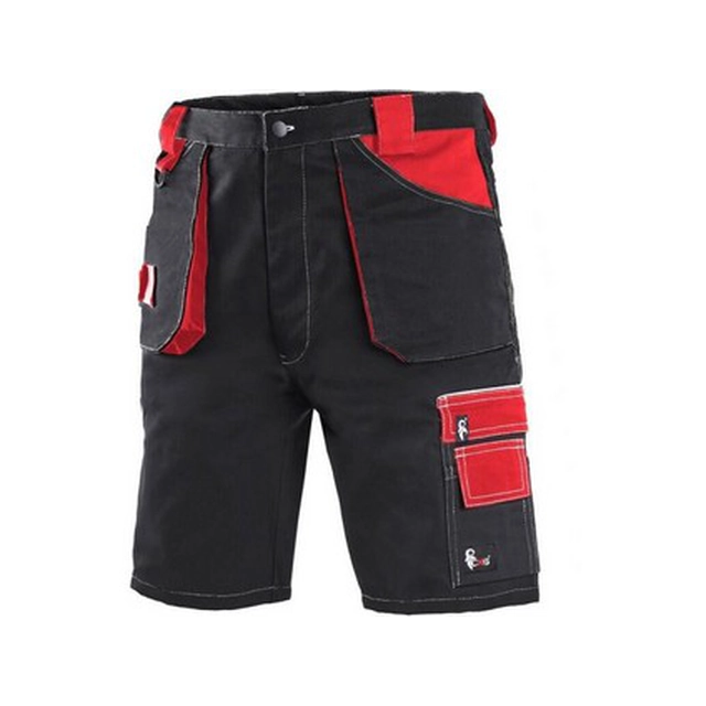 Shorts CXS ORION DAVID, men's, black-red, size 52 - CN-1060-003-805-52