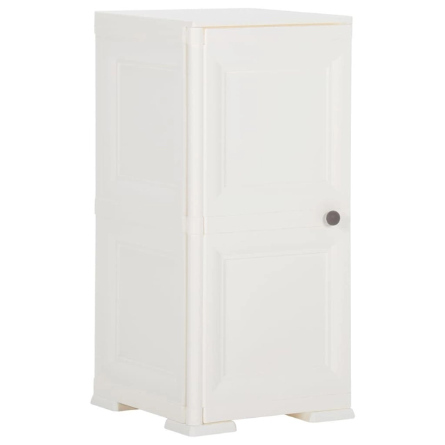 Plastic cabinet, 40 x 43 x 85.5 cm, wood look, white