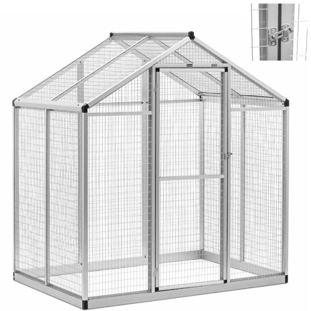 Aviary outdoor cage enclosure for birds and mammals 122 x 178 x 195 cm