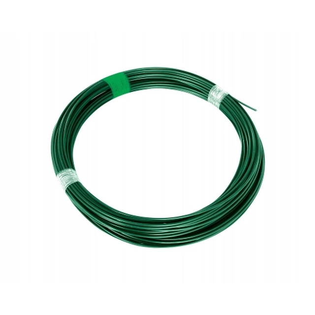 Tension wire 3,4 plastic coated, green - 78 m
