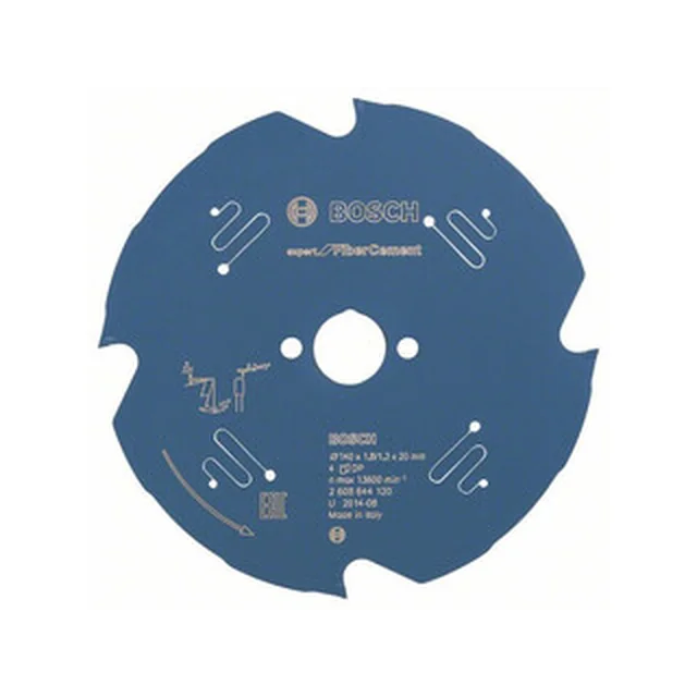 Bosch circular saw blade 140 x 20 mm | number of teeth: 4 db | cutting width: 1,8 mm