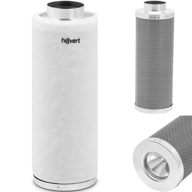 Carbon filter with pre-filter for ventilation 50 cm dia. 102 mm to 85 C