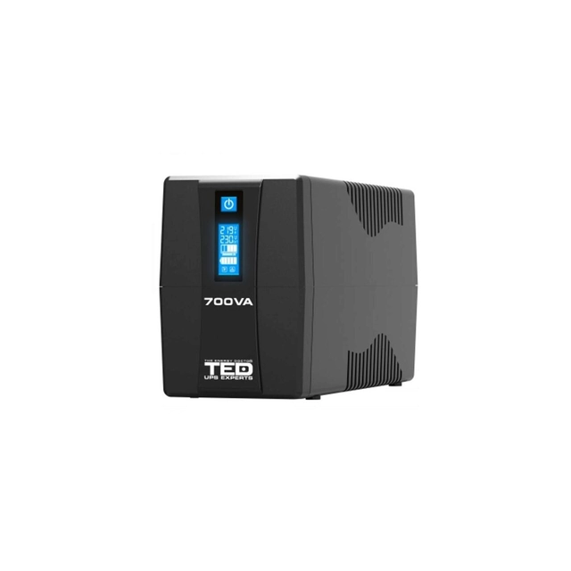 UPS 700VA/400W LCD Line Interactive AVR 2 schuko USB Management TED Electric TED003959