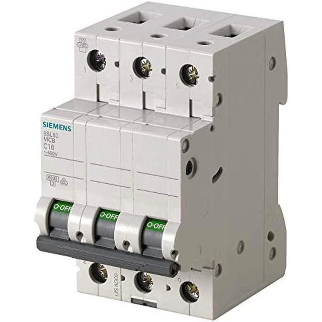 Siemens Wyłącznik nadprądowy 3P C 50A 6kA AC/DC (5SL6350-7)