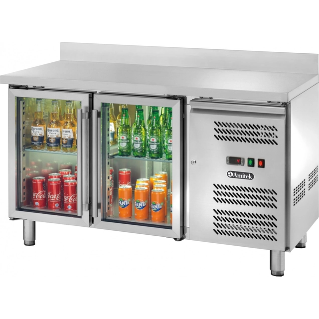 2-door bar cooler for drinks 282L | Amitek