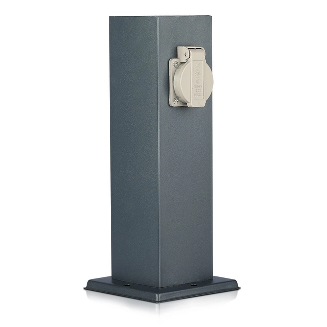 2 Ways Garden Sockets - IP44 - Dark Grey