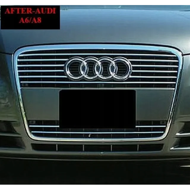 2005-2008 AUDI A6 - Chromuotos juostelės, chromuotos grotelės