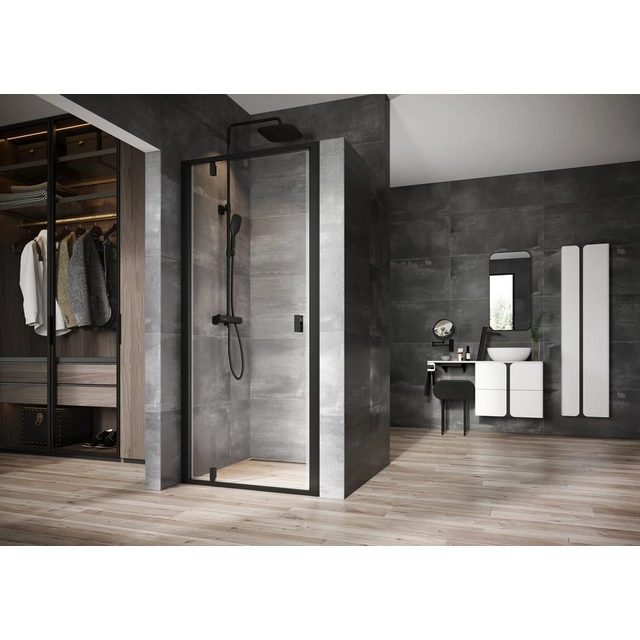 Shower door Ravak Nexty, NDOP1-80 black+Transparent