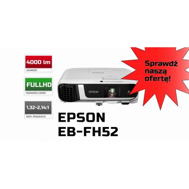 Epson EB-FH52 + kabel HDMI 8K zdarma Příslušenství k obrazovce a telefonu 666 073 847