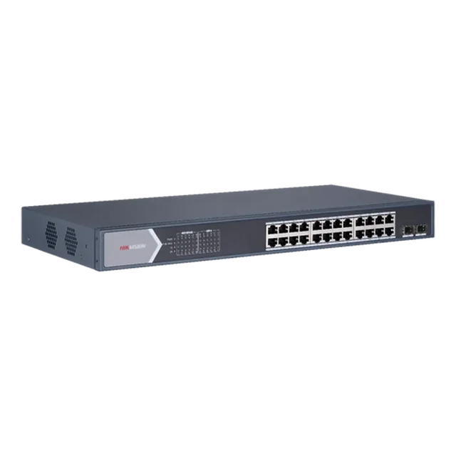 24 Gigabit PoE portok, 2 Gigabit SFP portok váltása – Hikvision DS-3E0526P-E-M